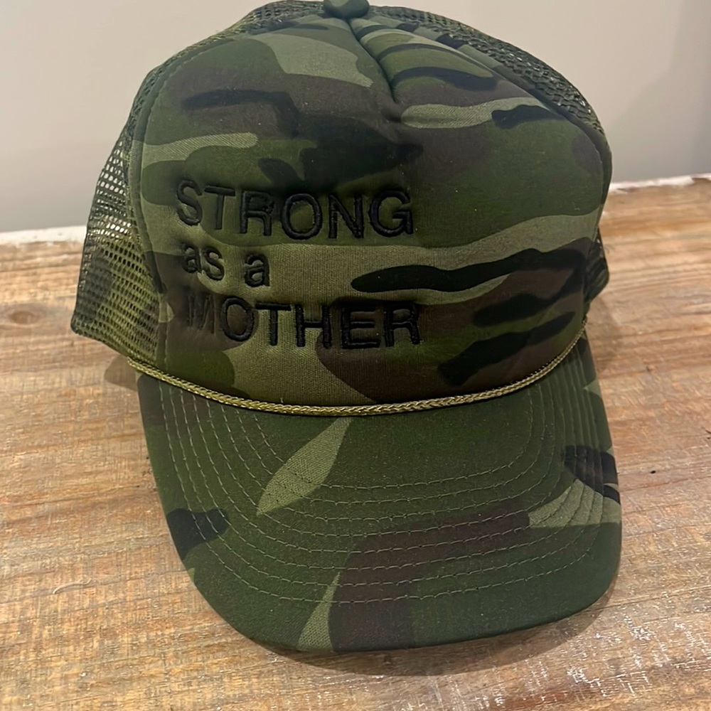 Strong as a mother camouflage hat